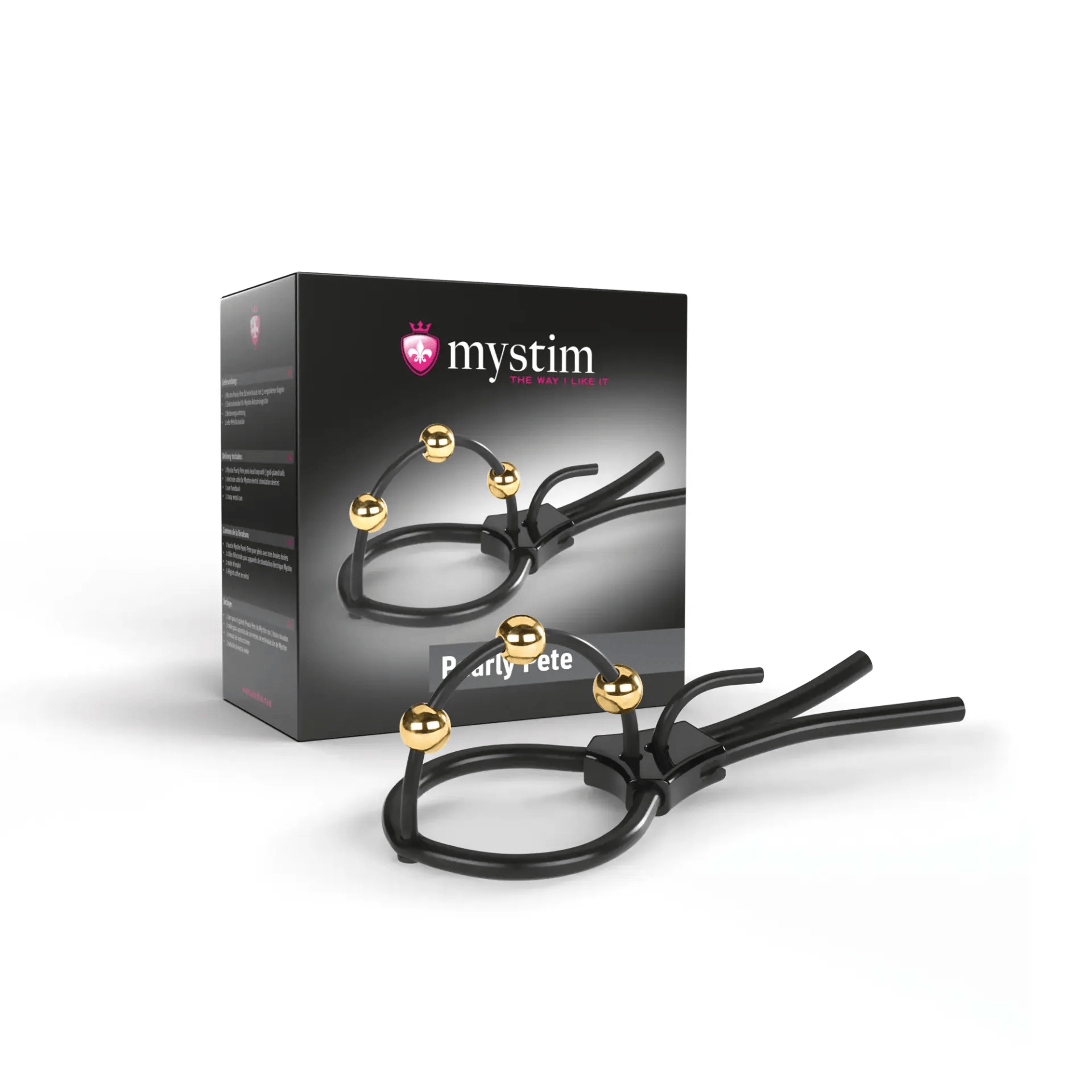 Mystim Pearly Pete Corona Strap with Golden Balls product view 3 Canada