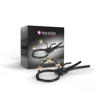 Mystim Pearly Pete Corona Strap with Golden Balls product view 3 Canada