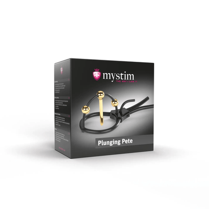 Mystim Plunging Pete eStim Penis Loop with Urethral Sound Packaging Image