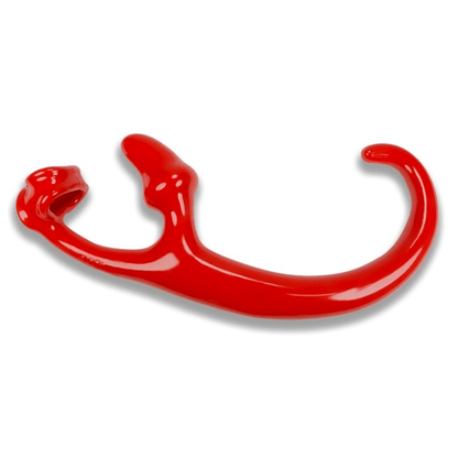 OXBALLS Alien Tail Butt Plug Red side view