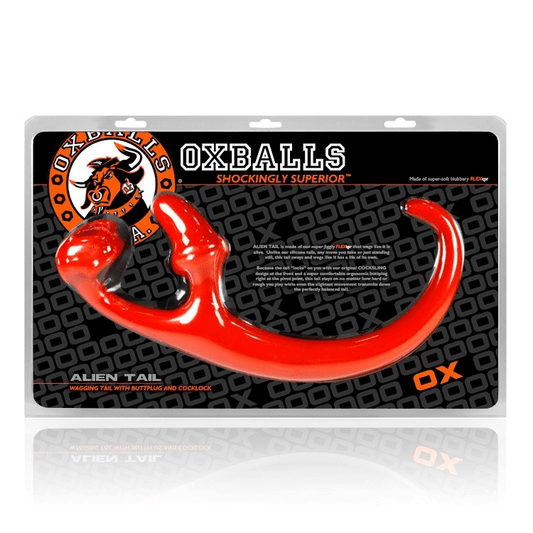 OXBALLS Alien Tail Butt Plug in Red