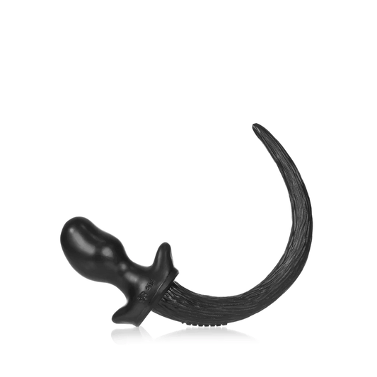 OXBALLS Puppy Tail Pug butt plug with black silicone tail