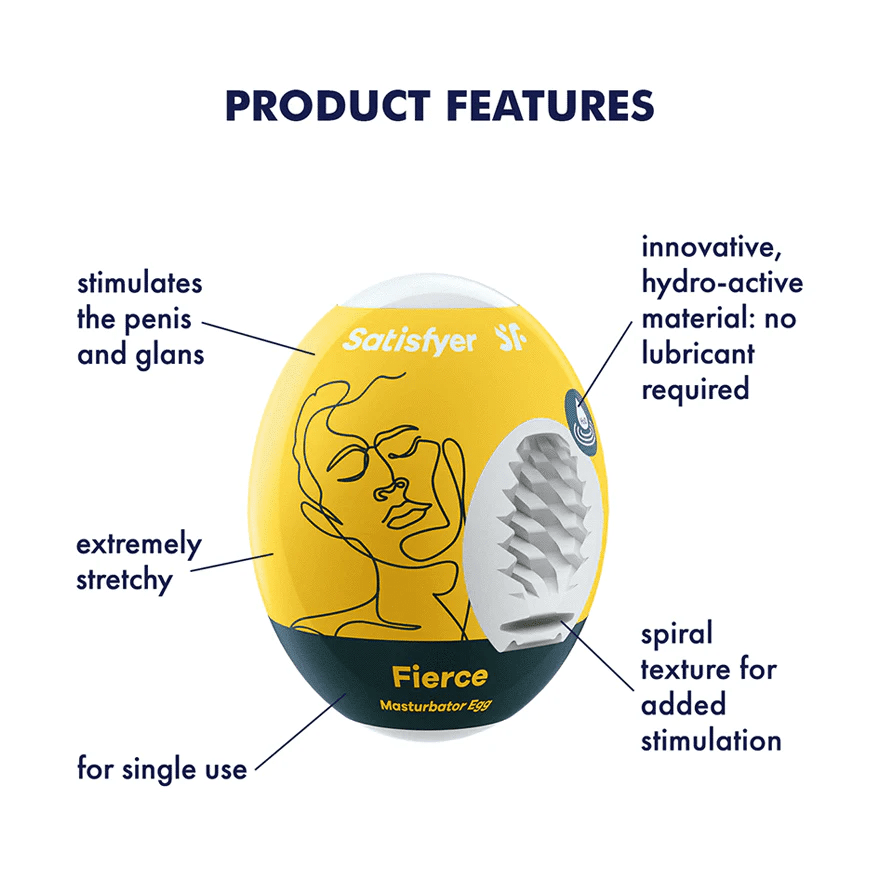 Satisfyer Male Masturbators Satisfyer Masturbator Egg Fierce