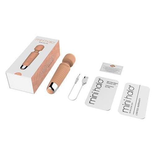 Shibari Mini Halo Wand Peach Fuzz side view