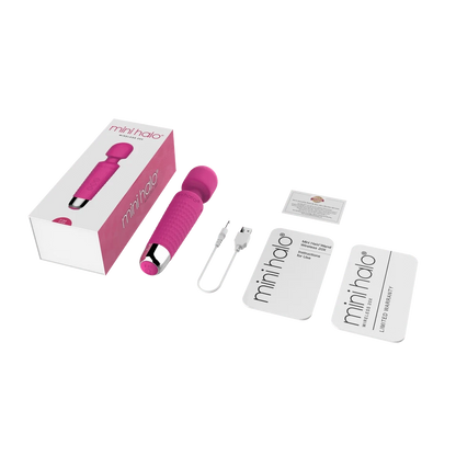 Shibari Mini Halo Wand Pink included components