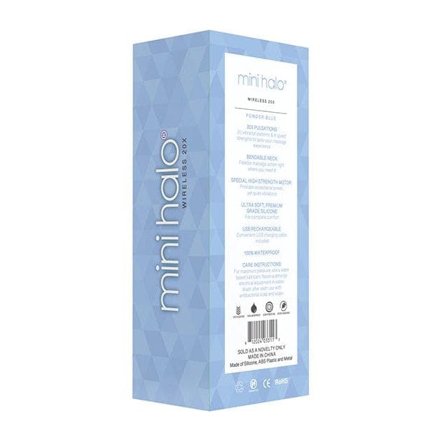 Shibari Mini Halo Wand Powder Blue included components