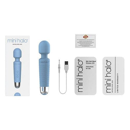 Shibari Mini Halo Wand Powder Blue side view