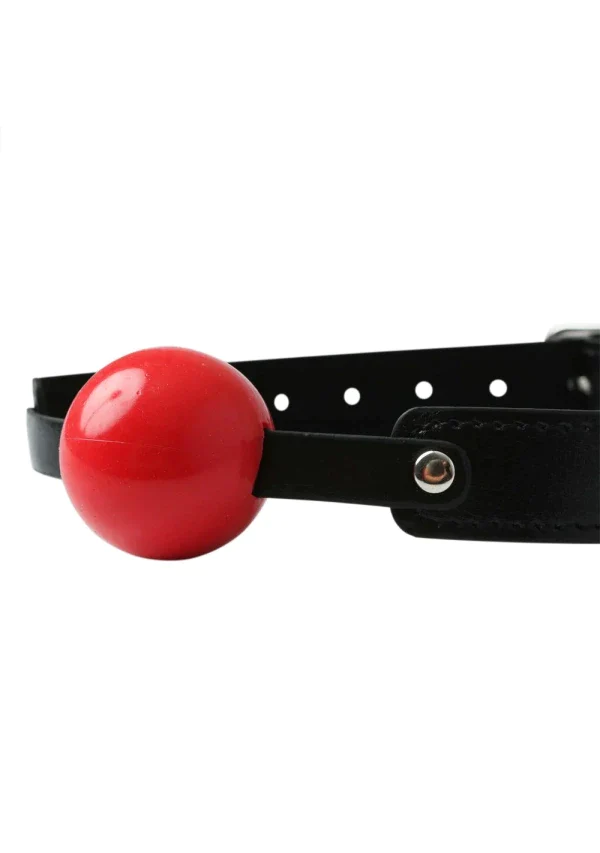 Sportsheets Sex & Mischief Solid Red Ball Gag - XOXTOYS