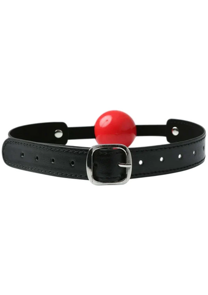 Sportsheets Sex & Mischief Solid Red Ball Gag - XOXTOYS