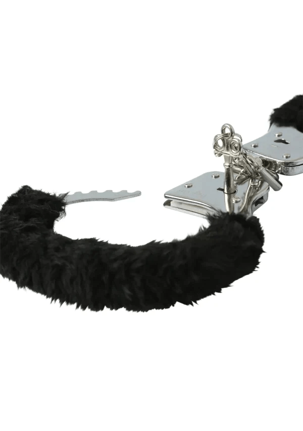 Sportsheets Cuffs Sportsheets Sex & Mischief Black Furry Handcuffs