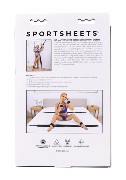 Sportsheets BDSM Sportsheets No Matter Where Bondage Restraint System