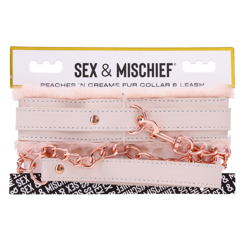 Sportsheets BDSM Sportsheets Sex & Mischief Peaches ‘n CreaMe Fur Collar & Leash