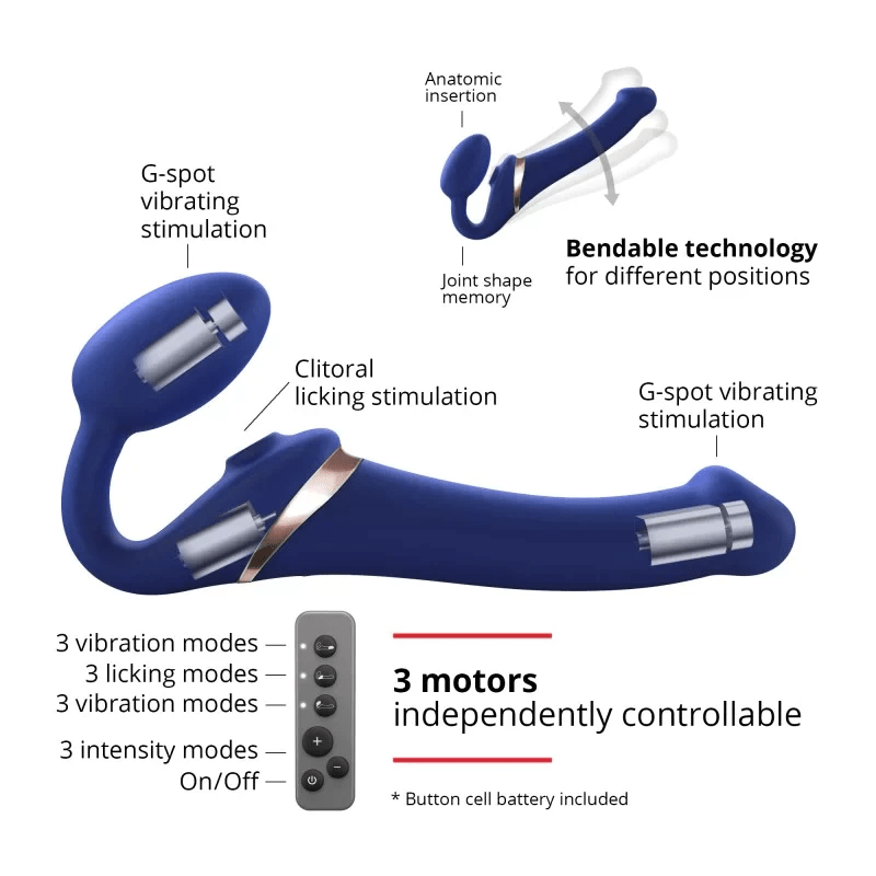 Strap On Me Multi Orgasm Bendable Strap-On Large side view