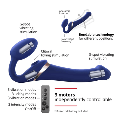 Strap On Me Multi Orgasm Bendable Strap-On Large side view
