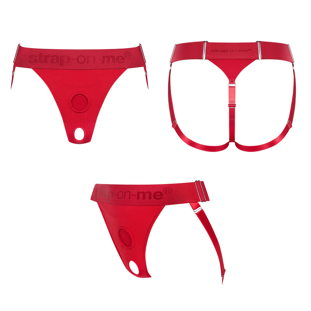 Strap On Me Unique Harness in Red