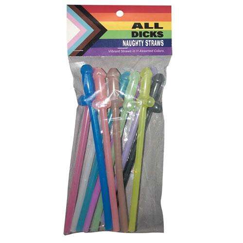 Kheper Games All Dicks Naughty Straws 11pcs