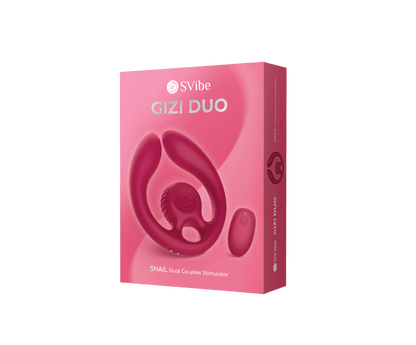 SVibe Vibrator Burgundy SVibe Gizi Duo Snail Dual Couples Stimulator