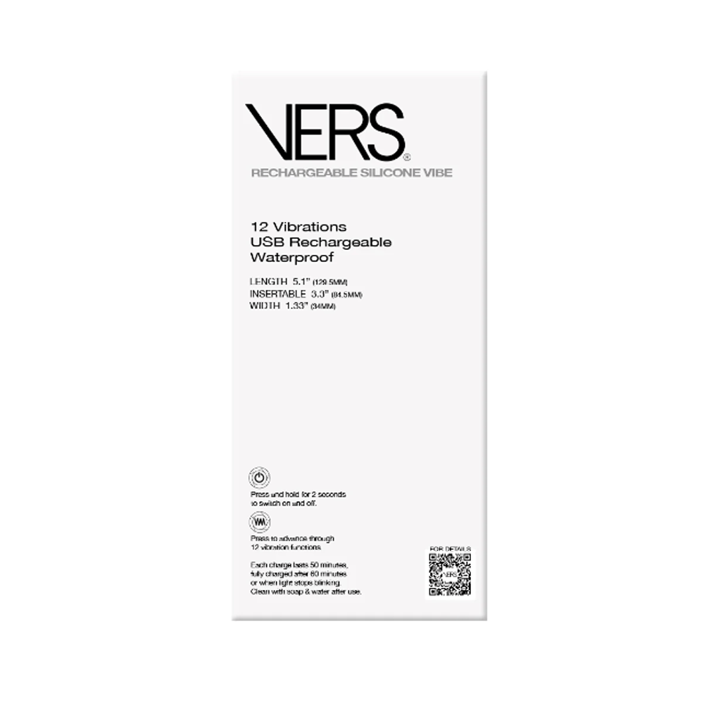 Vers Prostate Massager Vers P-Spot Rechargeable Silicone Vibe