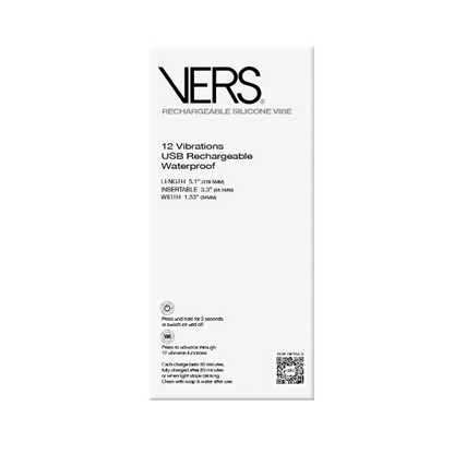 Vers Prostate Massager Vers P-Spot Rechargeable Silicone Vibe