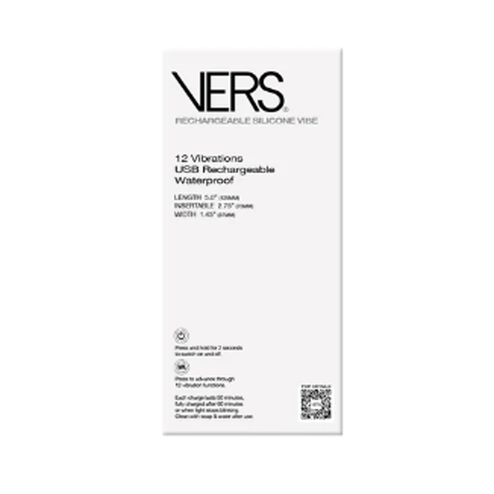 Vers Anal Toys Vers Rechargeable Silicone Vibe Plug