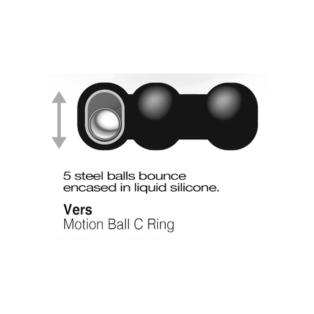 Vers Aftershave Vers Steel Motion Balls Liquid Silicone Cock Ring
