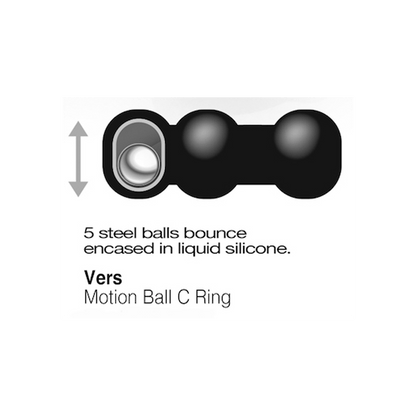 Vers Aftershave Vers Steel Motion Balls Liquid Silicone Cock Ring