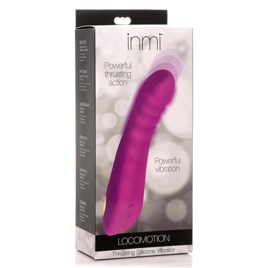 XR Brands Inmi Locomotion thrusting silicone vibrator packaging image
