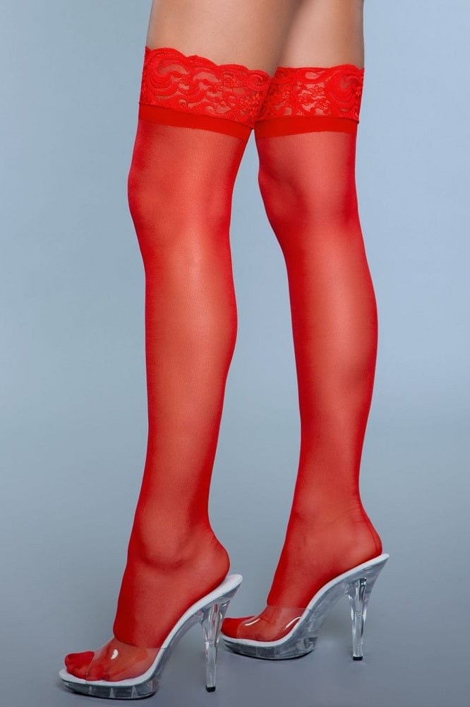 BeWicked Hosiery/Stockings BeWicked Keep A Secret Red Queen Size Thigh Highs