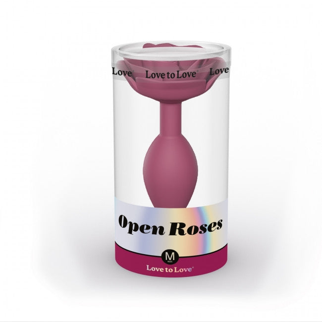 Love to Love Open Roses Medium Silicone Butt Plug - XOXTOYS