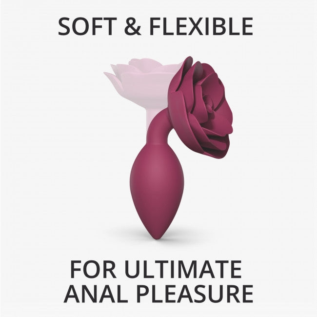 Love to Love Open Roses Medium Silicone Butt Plug - XOXTOYS