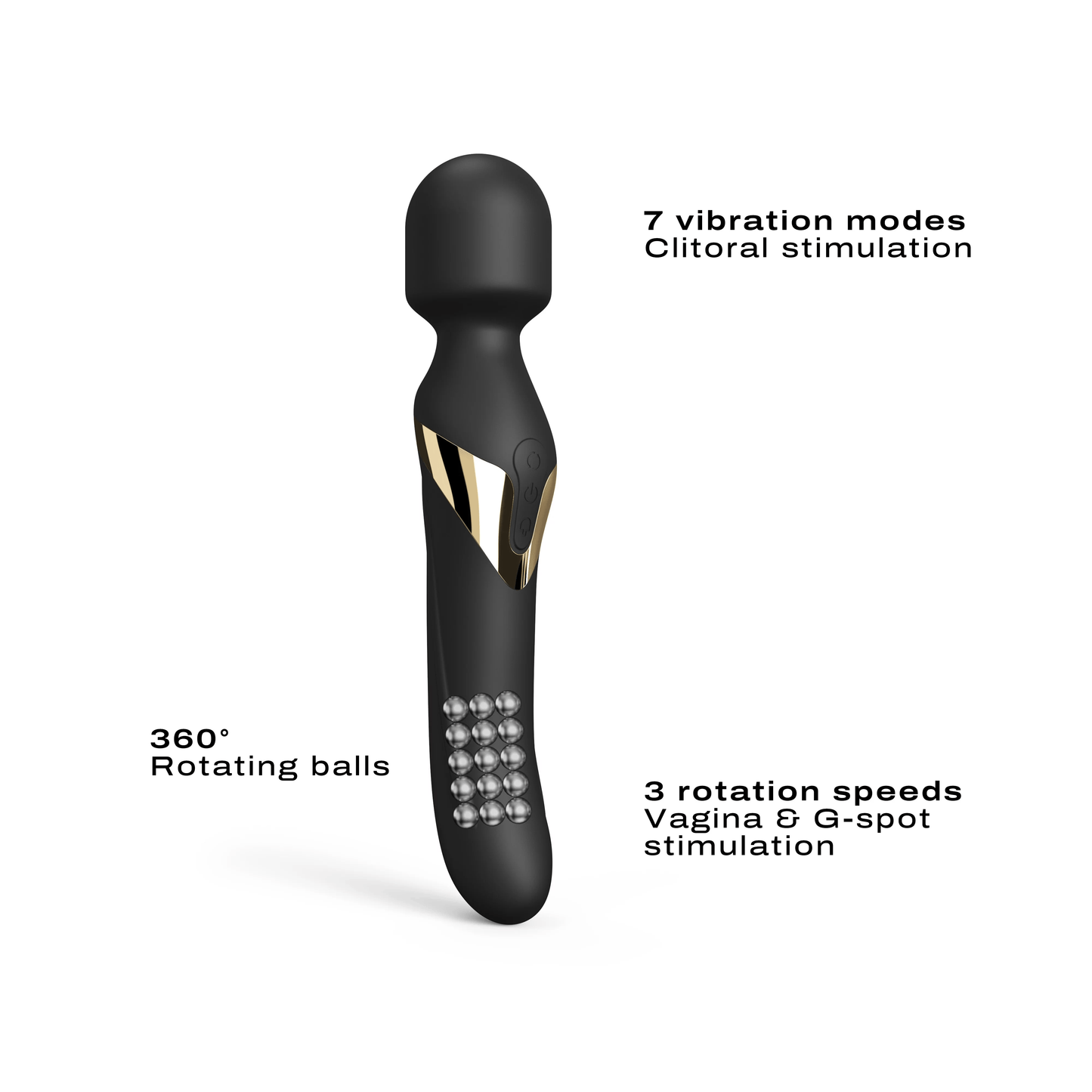 Dorcel Wand Vibrators Dorcel Dual Orgasms Gold Wand Massager