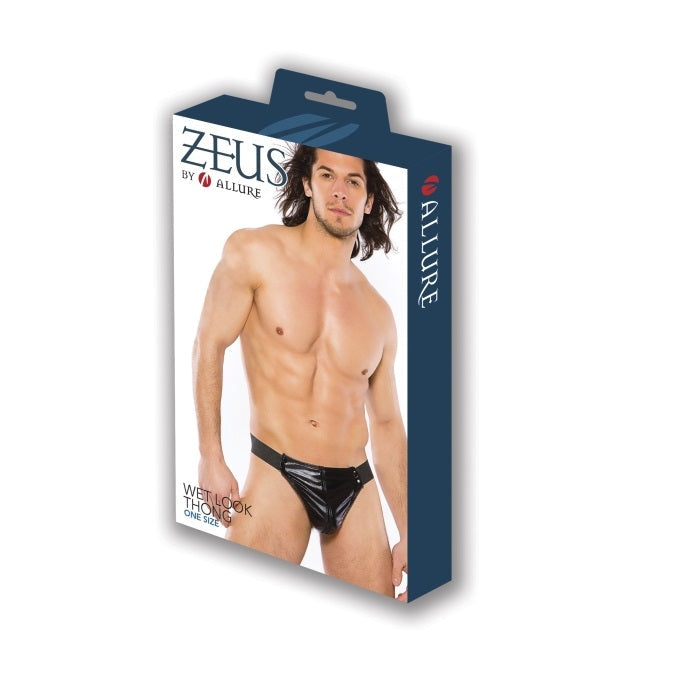 Allure Lingerie Zeus Front Opening Thong One Size-Lingerie-Allure Lingerie-XOXTOYS