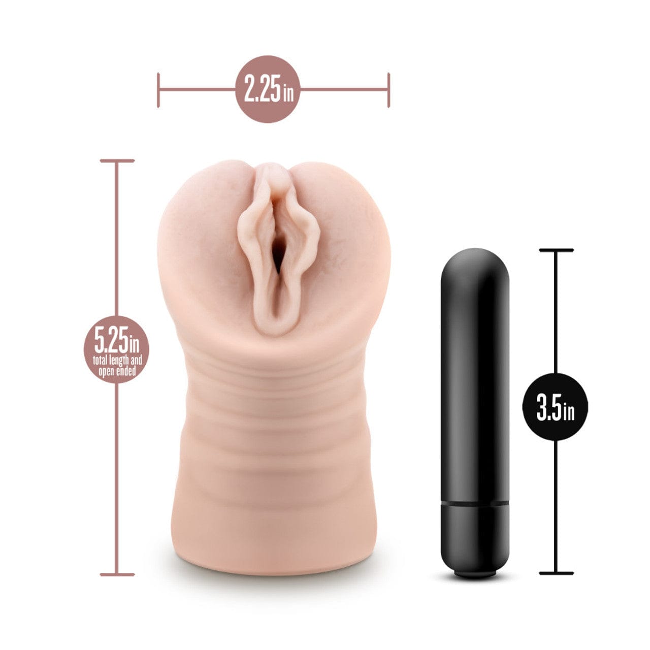 Blush EnLust Destini AI Vibrating Stroker - XOXTOYS