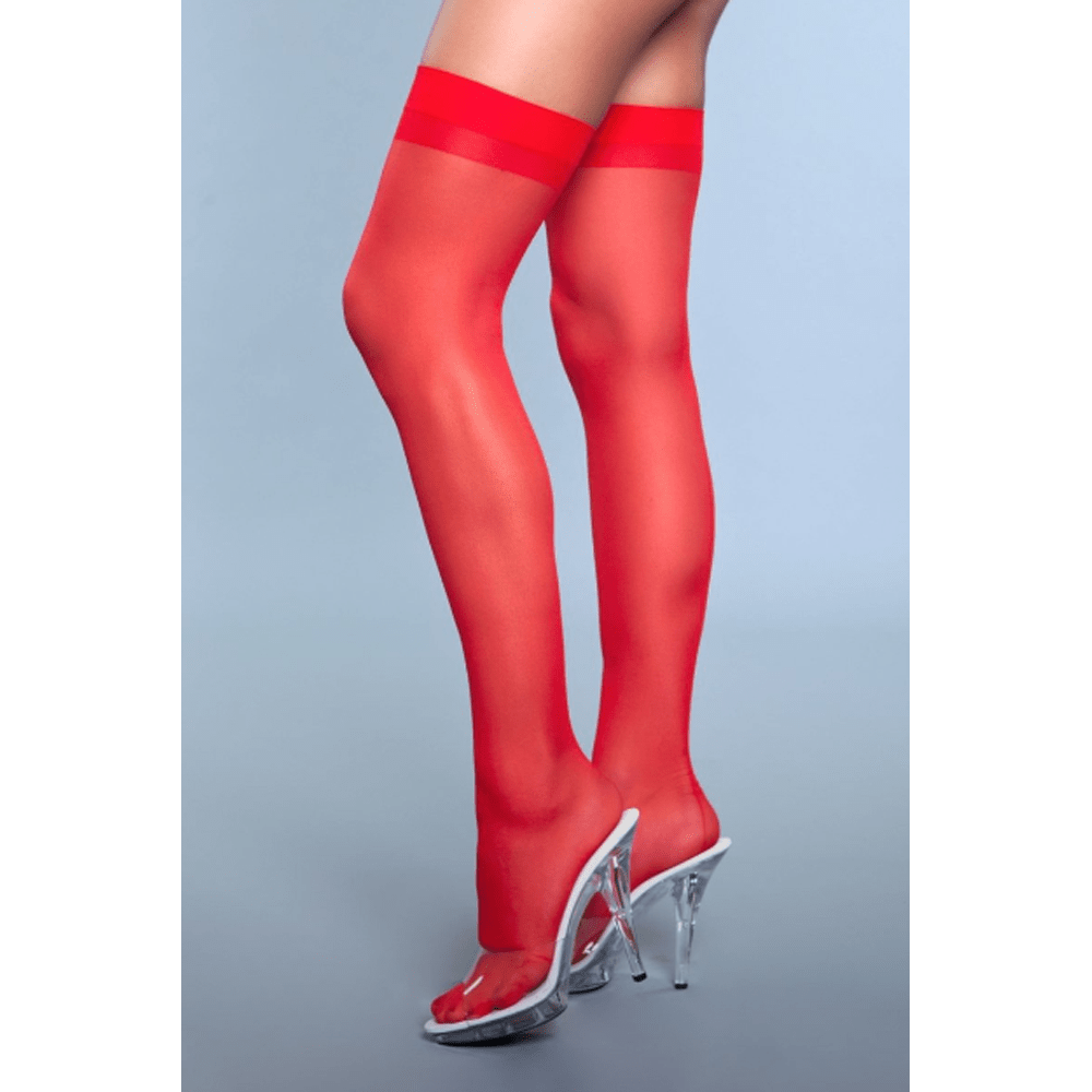 BeWicked Hosiery/Stockings BeWicked Favorite Day Red Thigh Highs