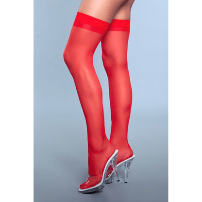BeWicked Hosiery/Stockings BeWicked Favorite Day Red Thigh Highs