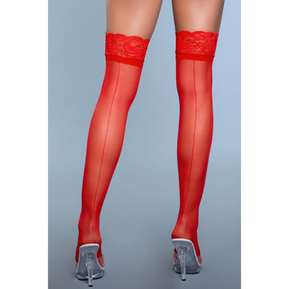 BeWicked Keep A Secret Red Queen Size Thigh Highs - XOXTOYS