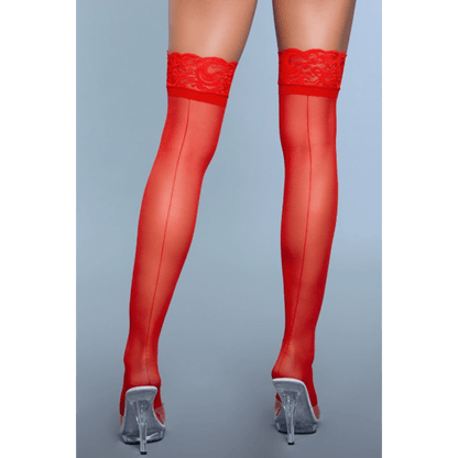 BeWicked Hosiery/Stockings BeWicked Keep A Secret Red Queen Size Thigh Highs