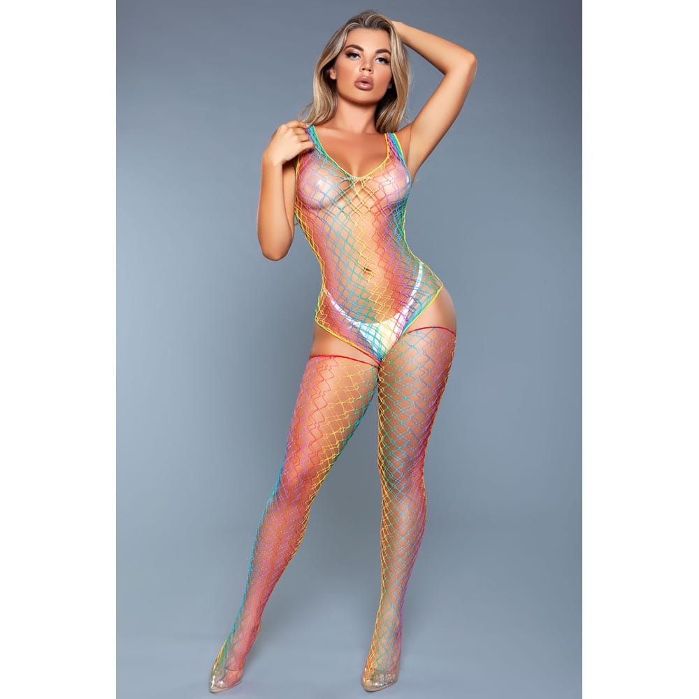 BeWicked Hosiery/Stockings BeWicked Sweet Revenge Rainbow Bodystocking
