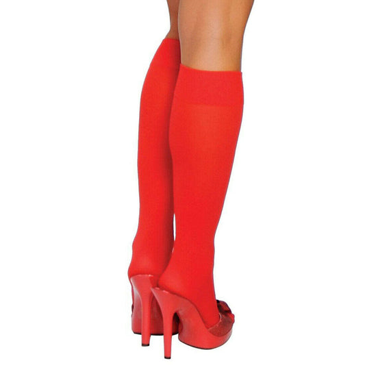 BeWicked Opaque Red Knee Highs - XOXTOYS