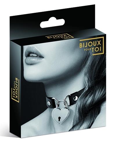 Bijoux Pour Toi Heart Padlock Choker Black - XOXTOYS