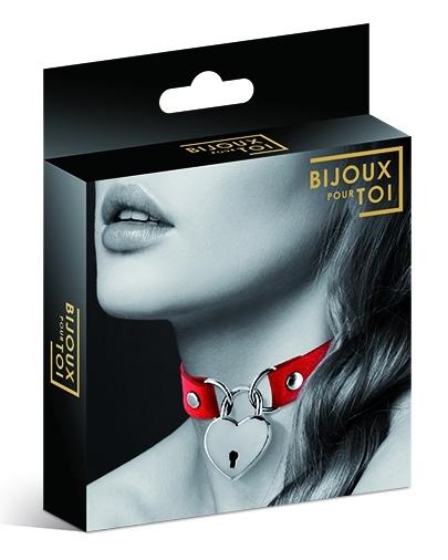 Bijoux Pour Toi Heart Padlock Choker Red - XOXTOYS