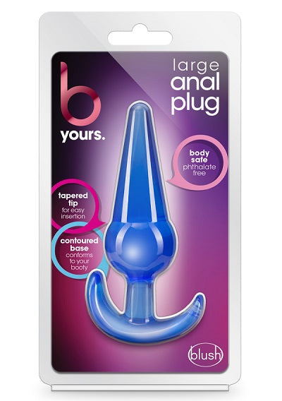 Blush B Yours Blue Large Anal Plug - XOXTOYS