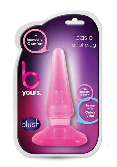 Blush B Yours Pink  Basic Anal Plug - XOXTOYS