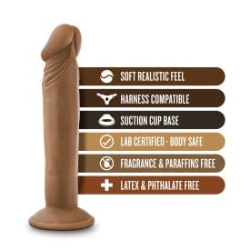 Blush Dr. Skin Mocha Dr. Small 6 Inch Dildo - XOXTOYS