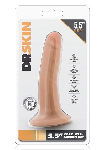 Blush Dr. Skin Vanilla 5.5 Inch Cock With Suction Cup - XOXTOYS