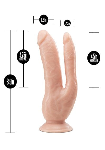 Blush Dr. Skin Vanilla 8 Inch DP Cock - XOXTOYS