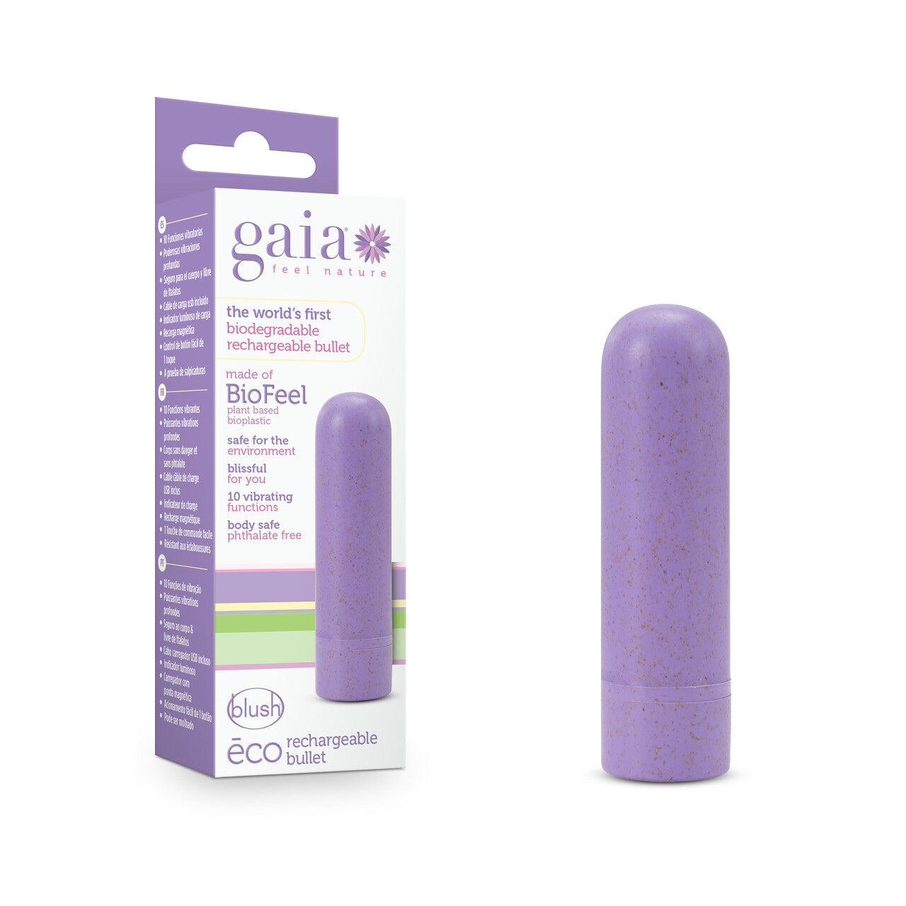 Blush Gaia Eco Rechargeable Bullet Lilac - XOXTOYS