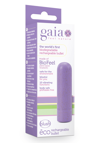 Blush Gaia Eco Rechargeable Bullet Lilac-Vibrators-Blush-XOXTOYS
