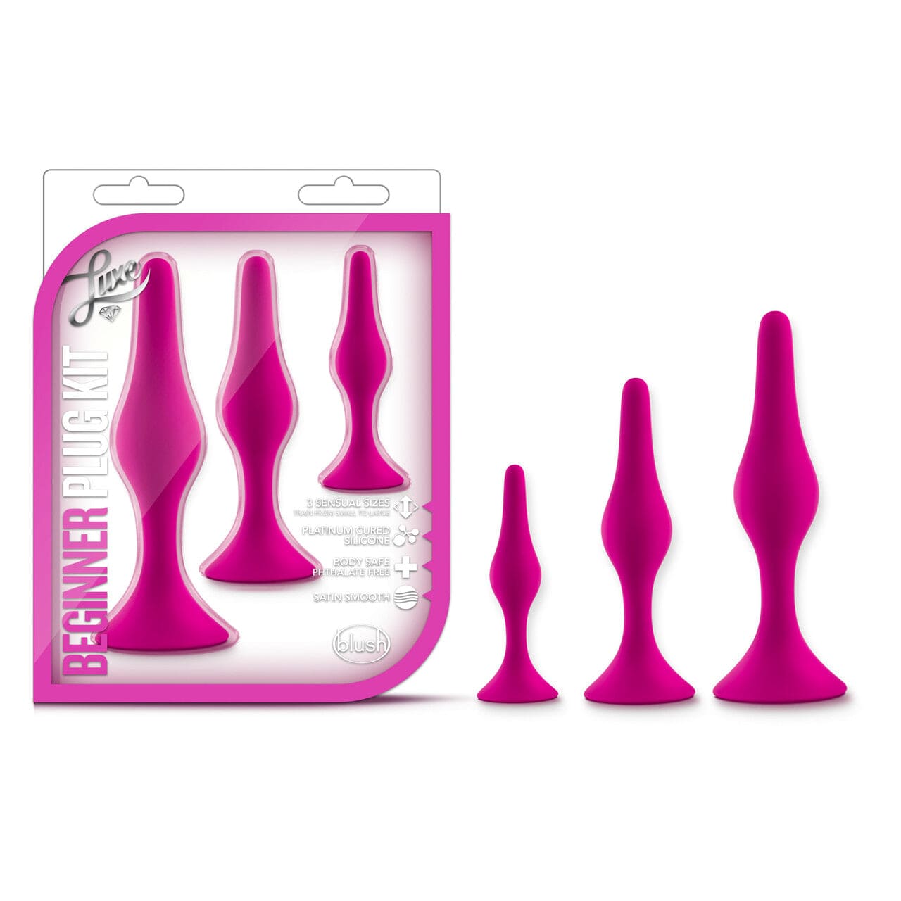 Blush Luxe Pink Beginner Plug Kit XOXTOYS Sex Toys Canada