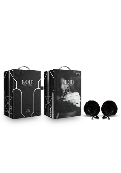 Blush Noir Black Pom Adjustable Nipple Clamps - XOXTOYS